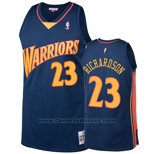 Maglia Golden State Warriors Jason Richardson 2009-10 Hardwood Classics Blu